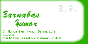 barnabas humor business card